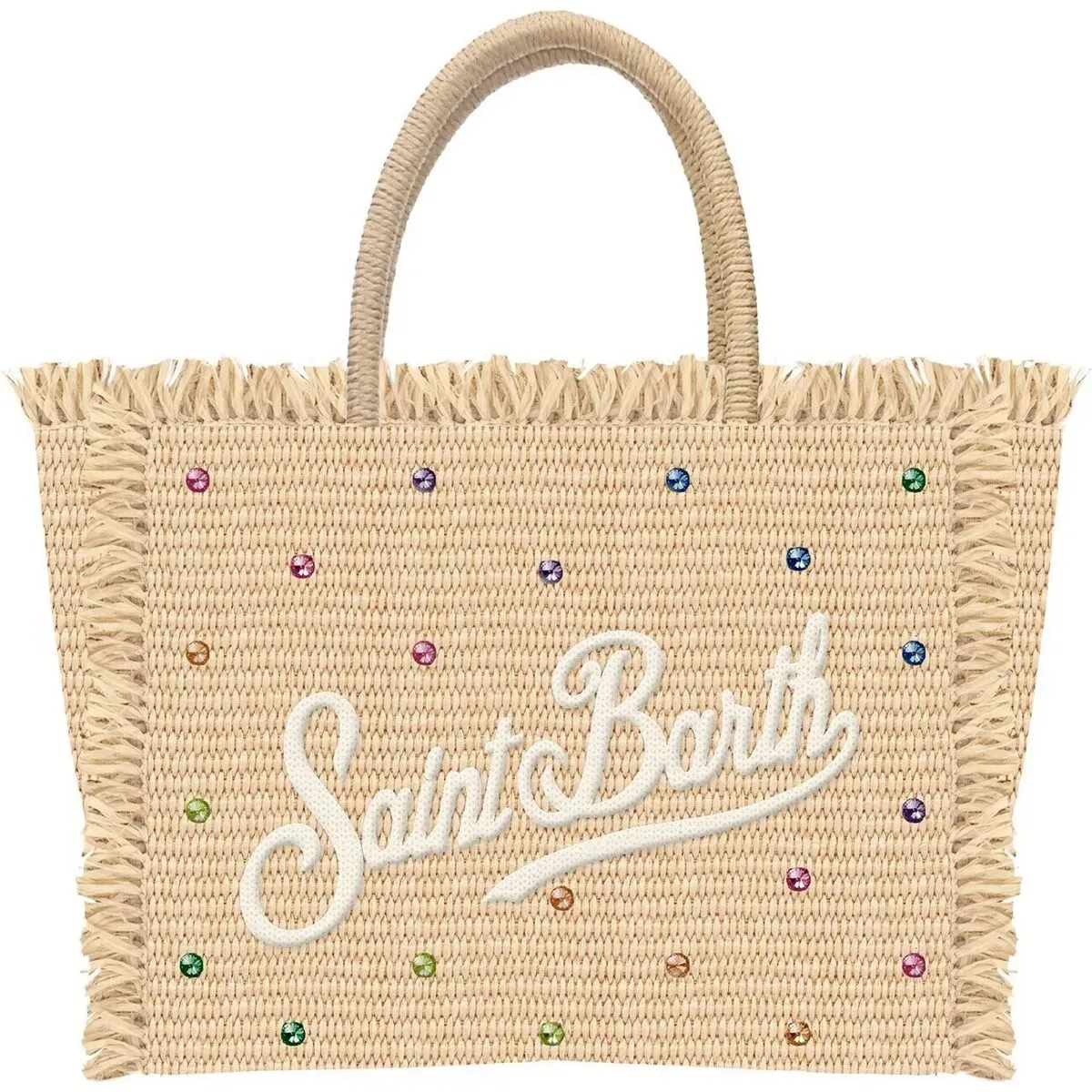 MC2 Saint Barth Colette Straw N Hand Bag With Strap strass multi 10 emb (02748L) ONE SIZE
