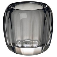 Villeroy & Boch Coloured DeLight Teelichthalter Cozy Grey, Kerzenhalter aus hochwertigem Kristallglas, grau, spülmaschinenfest
