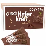 CORNY Haferkraft Kakao Müsliriegel 100 Riegel, 100 St.