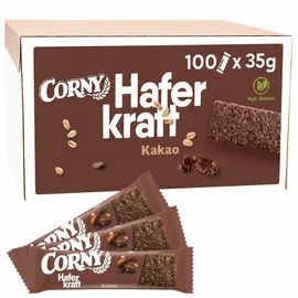 CORNY Haferkraft Kakao Müsliriegel 100 Riegel, 100 St.