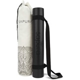 SAPURA Yogamatte 2 m, Naturkautschuk, extra lang, 2 Meter, Naturkautschuk schwarz
