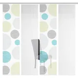 VISION S Schiebegardinen Borden halbtransparente Bambusoptik 260x60, Schiebevorhang 4er Set Digitaldruck