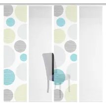 VISION S Schiebegardinen Borden halbtransparente Bambusoptik 260x60, Schiebevorhang 4er Set Digitaldruck