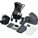 lionelo - Kombikinderwagen Amber Plus Grau Graphite - Grau