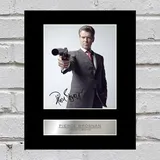 Fotodruck Pierce Brosnan als James Bond 007, mit Autogramm