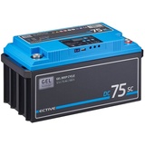 ECTIVE DC 75SC GEL Deep Cycle mit PWM-Ladegerät und LCD-Anzeige 75Ah Versorgungsbatterie