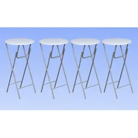 vidaXL Bartisch klappbar 60 x 60 x 112 cm Weiß