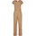 URBAN CLASSICS Ladies Rib Wid Leg Jumpsuit - Beige - S