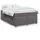 vidaXL Boxspringbett mit Matratze Grau 140x200 cm Kunstleder