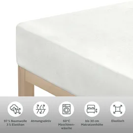 OTTO home Spannbettlaken Jersey-Elasthan 90 x 200 - 140 x 200 - 180 x 200 cm weiß