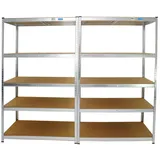 Trutzholm 2er Set XXL Schwerlastregal 180x120x60 cm 875 kg Traglast Werkstattregal Lagerregal Weitspannregal