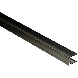 U-Profil 16 mm Alu, Anthrazit RAL 7016, Verschluss obere und untere Seite