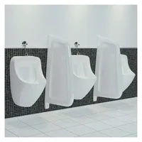 vidaXL Urinal Trennwand Wandmontage Keramik Weiß