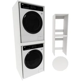 raumhirsch furniture Waschmaschinenumbauschrank 66 x 180 x 65 cm Weiß