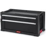 KETER Modul Kunststoff 56,2 x 28,9 x 26,2 cm schwarz mit 2 Schubladen