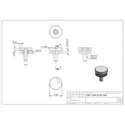 Oberteil Ø 30mm zu Brenk-Halter, V4A