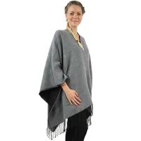 Antonio Wohlfühl-Poncho Damen Winter - grau