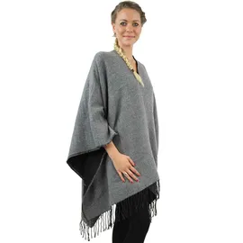 Antonio Wohlfühl-Poncho Damen Winter - grau