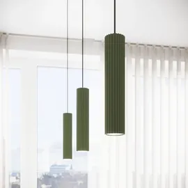 Sollux Lighting Karbon 3-flg. 45 cm Aluminium grün