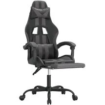 vidaXL Gaming-Stuhl mit Fußstütze Schwarz & Grau