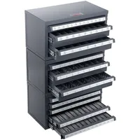 Vevor Bohrer-Spenderschrank 3 Schubladen Stahl 1,6 mm bis 12,7 mm/ A bis Z/ 5 Schubladen für Drahtstärken Nr. 1 bis Nr. 60