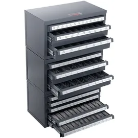 Vevor Bohrer-Spenderschrank 3 Schubladen Stahl 1,6 mm bis 12,7 mm/ A bis Z/ 5 Schubladen für Drahtstärken Nr. 1 bis Nr. 60