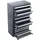 Vevor Bohrer-Spenderschrank 3 Schubladen Stahl 1,6 mm bis 12,7 mm/ A bis Z/ 5 Schubladen für Drahtstärken Nr. 1 bis Nr. 60