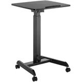 Maclean Brackets Maclean MC-892 Höhenverstellbarer Laptoptisch mit Rollen Sitz-steh-Schreibtisch Gasfeder Höhenverstellbar bis max. 113cm 30 Grad Neigbar Belastbar bis 8kg (Schwarze Farbe)