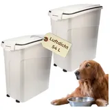 GarPet 2er Set Futtertonne Luftdicht mit Deckel Futtertonne Pferd Hund Hundefutter Aufbewahrung Hundefutter Box Trockenfutter Aufbewahrung Futterbox 54 L