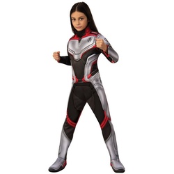 Rubie ́s Kostüm Avengers Endgame Team Suit Kostüm für Kinder, Superhelden im Einheitslook aus dem letzten Avengers-Film silberfarben