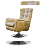 KAWOLA Relaxsessel Relexa Leder 69 x 95 x 77 cm Olivgrün