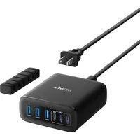 Anker 6-in-1 Ladestation 112W 3x USB-A USB-C schwarz (A2154G11)