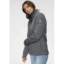 Strickfleecejacke POLARINO, Damen, Gr. 40/42, grau (graumeliert), Obermaterial: 100% Polyester. Innenseite: 100% Polyester, sportlich, Langarm, Jacken, für den Herbst, aus wärmendem Material, sportlicher Stil