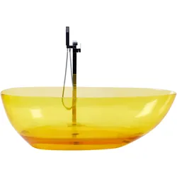 Freistehende Badewanne BLANCARENA 170 x 78 cm Gelb