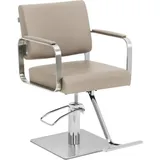 Physa Friseurstuhl mit Fußstütze - 50 - 66 cm - 200 kg beige/silbern
