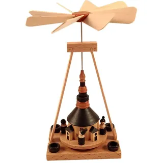 Minipyramide Kirche 13 cm Tischpyramide Seiffen NEU Pyramide Weihnachten