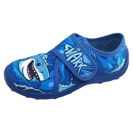 Fischer Markenschuh Hausschuhe Blau 33