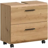 xonox.home Waschbeckenunterschrank Ice 75 x 35 x 35 cm Eiche Artisan