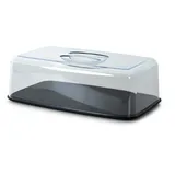 Continenta Käseglocke eckig 34 x 21 cm Kunststoff schwarz