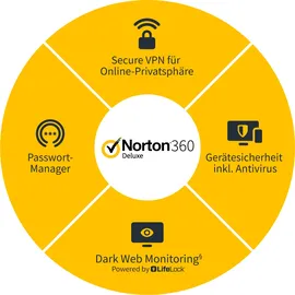 NortonLifeLock 360 for Gamers 2025 3 Geräte 1 Jahr DE Win Mac Android iOS