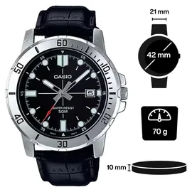 Casio Sport Collection Diver Quarz Leder 40 mm MTP-VD01L-1EV