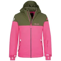 TROLLKIDS Mädchen Skijacke Hallingdal Dunkle Olive/Hellmagenta/Marine olivgrün|magentapink|navyblau 164-176cm 14-16J