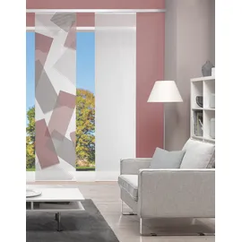 Vision "NAYAH" Gr. 1, rot (bordeaux), B:60cm H:260cm, Polyester, Gardinen, SCHIEBEVORHANG, BAMBUS, DIGITALDRUCK