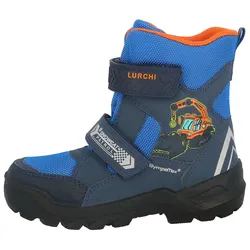 Klettboot LURCHI "Kostja-SYMPATEX", Kinder, Gr. 34, blau (blau, orange), Lederimitat, Textil, sportlich, Schuhe, Winterboots, Outdoorstiefel mit TEX, Größenschablone zum Download