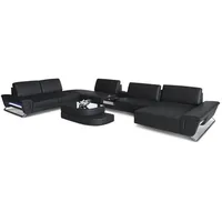 Sofa Dreams Wohnlandschaft, Schwarz, Leder, Rechteckig, 456x89x329 cm, Wohnzimmer, Sofas & Couches, Wohnlandschaften, Wohnlandschaften in U-Form