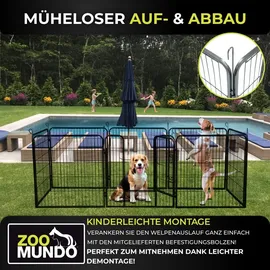 zoomundo Welpenauslauf 8-eck XL Schwarz