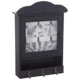 Atmosphera Créateur d'intérieur Schlüsselschrank, Aufbewahrungsbox Aus Holz, Vintage, schwarz