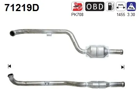 AS Katalysator 71219d für Mercedes