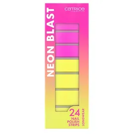 Catrice Cosmetics Catrice Neon Blast Nail Polish Strips, Pink, Gelb, Jubiläum, Nagelfolien. Vorbereitung: Naturnägel gründlich mit acetonfreiem Nagellackentferner...