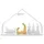 Alessi Bark Crib BM09 W - Design Weihnachtskrippe Reproduktion mit goldenen Details, Edelstahl, weiß